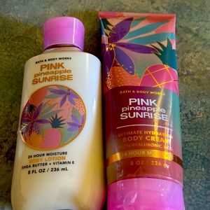 Bath and body works Pine pineapple sunrise lotion and body cream
